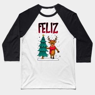 Funny Couple Matching Ugly Feliz Navidad Sweatshirts Baseball T-Shirt